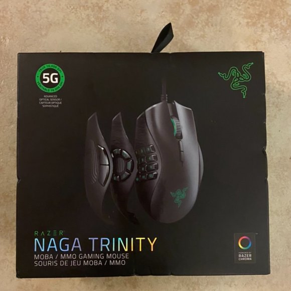 Razer: NAGA Trinity 1600dpi ergonomic MOBA/MMO gaming mouse - Picture 1 of 4